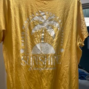 Old Navy Yellow Short Sleeve Tee Sunshine Graphic
